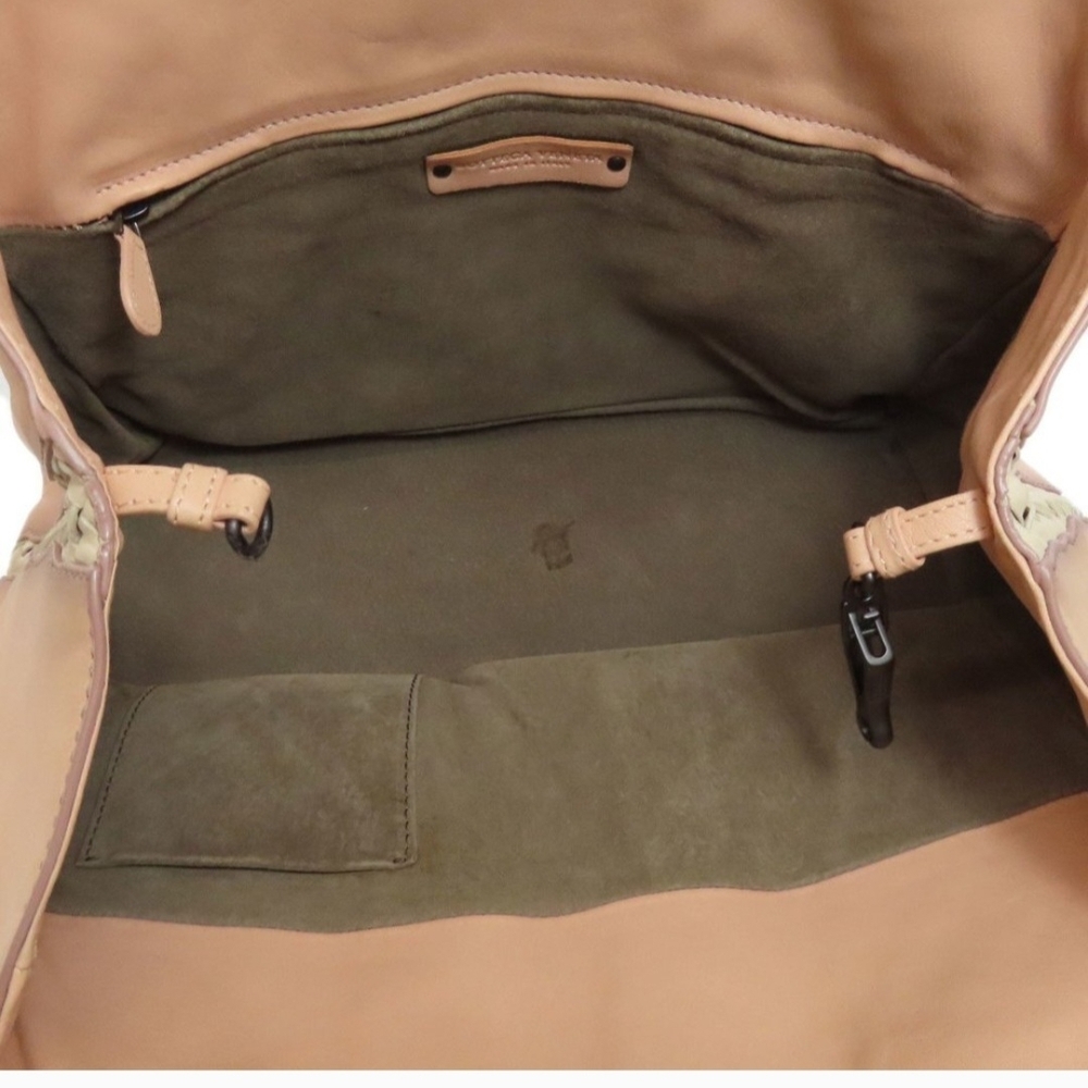 Authentic Bottega Veneta Pink and Cream Intrecciato Tote Bag - Picture 6 of 13